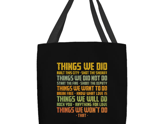 Things We Did
