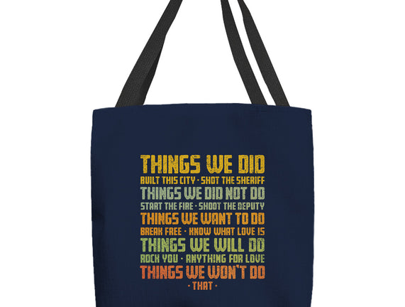 Things We Did