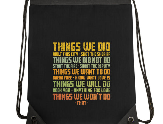 Things We Did