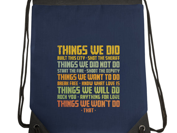 Things We Did