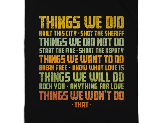 Things We Did
