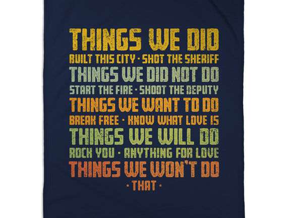 Things We Did