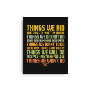Things We Did