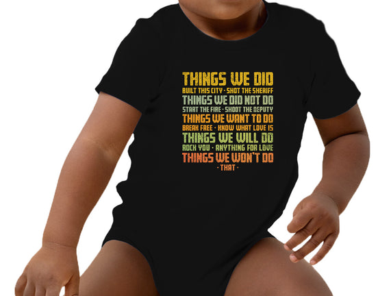 Things We Did