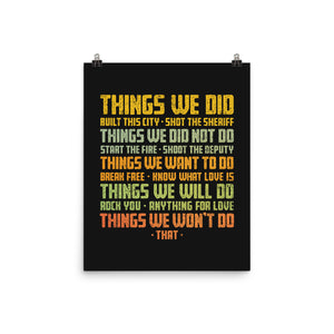 Things We Did
