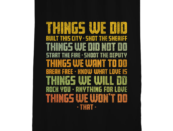 Things We Did
