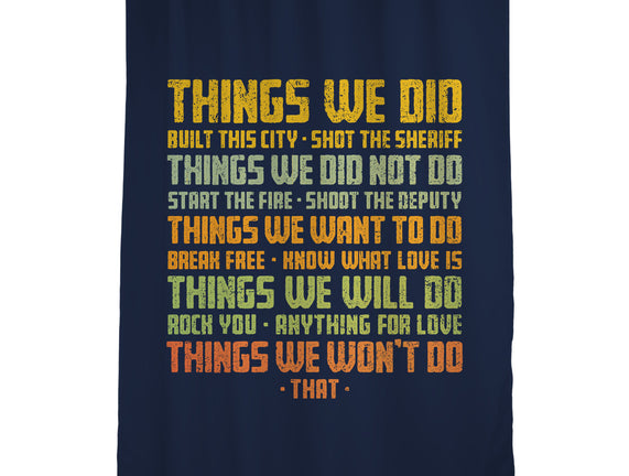 Things We Did