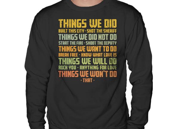 Things We Did