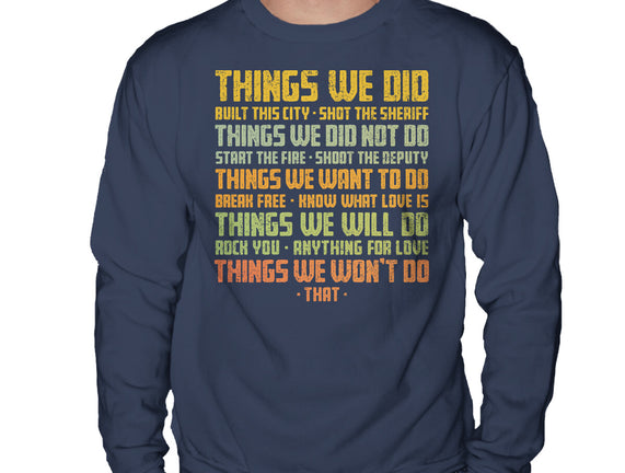 Things We Did