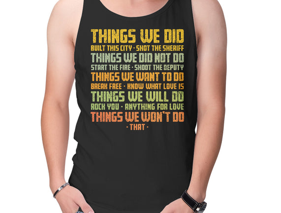 Things We Did