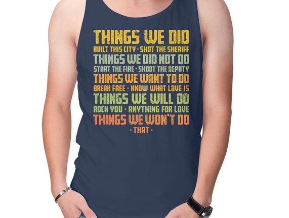 Things We Did