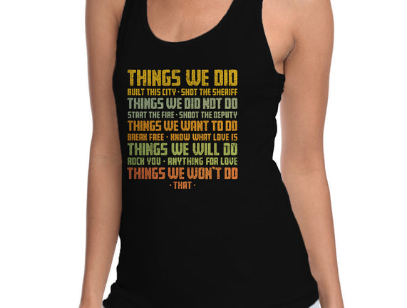 Things We Did