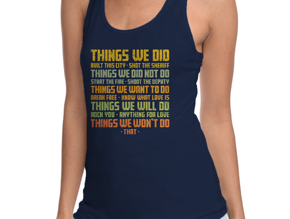 Things We Did