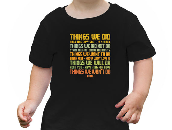 Things We Did