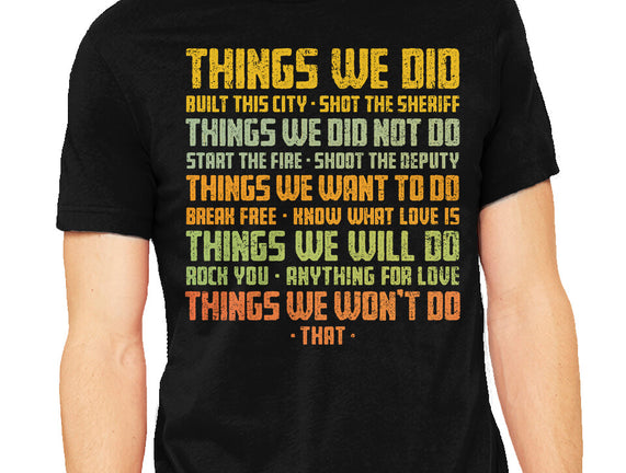 Things We Did