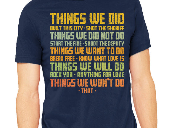 Things We Did