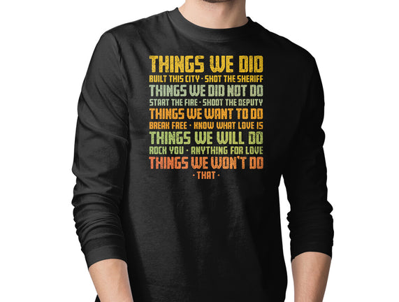 Things We Did