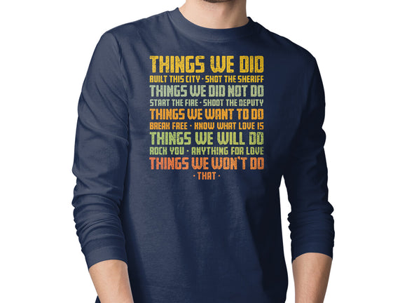 Things We Did