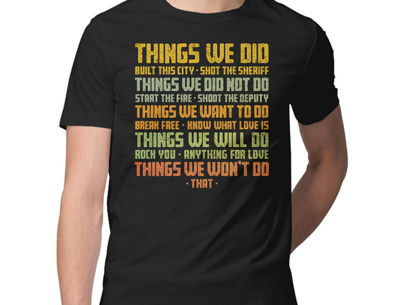 Things We Did