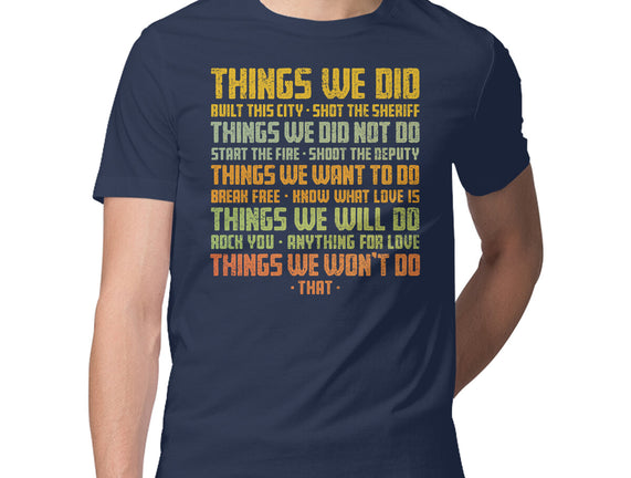 Things We Did