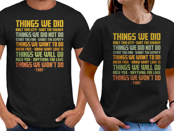 Things We Did