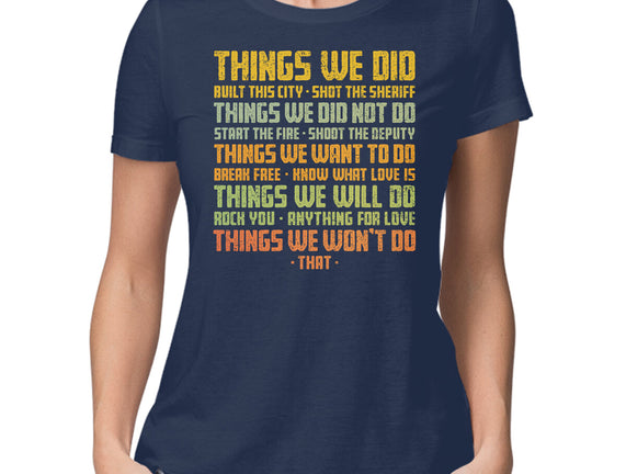 Things We Did