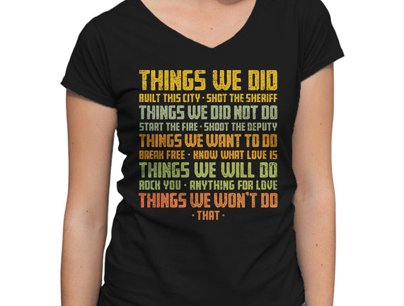 Things We Did