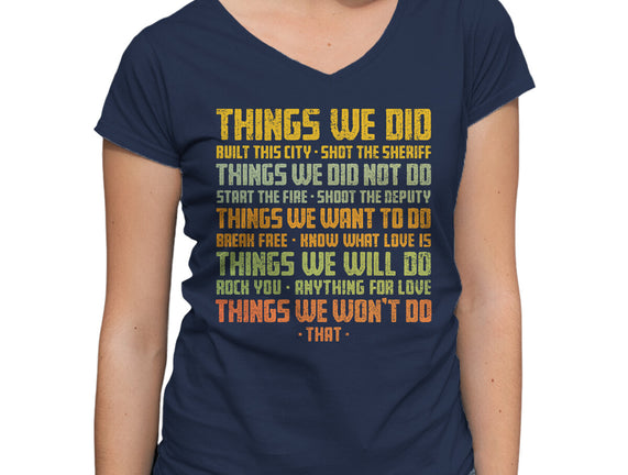 Things We Did