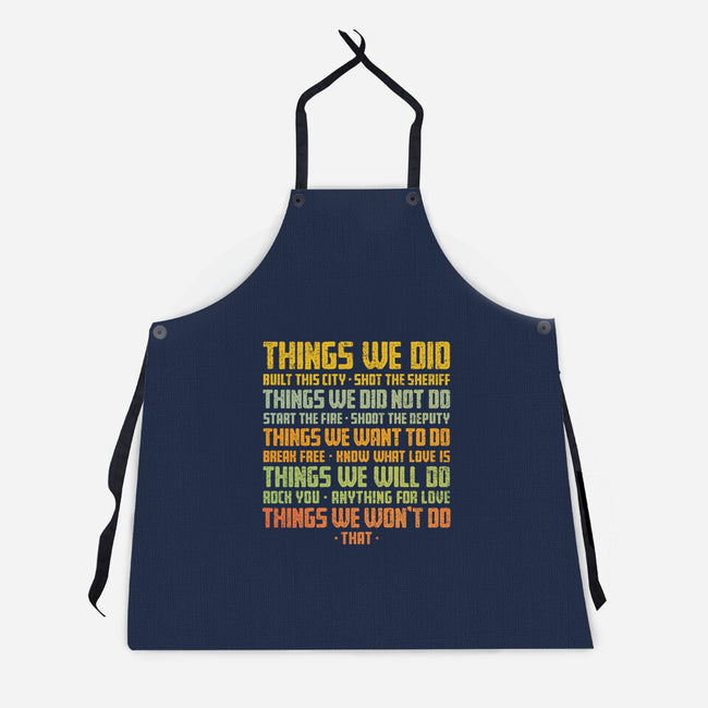 Things We Did-Unisex-Kitchen-Apron-kg07