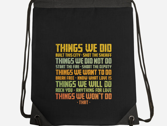 Things We Did