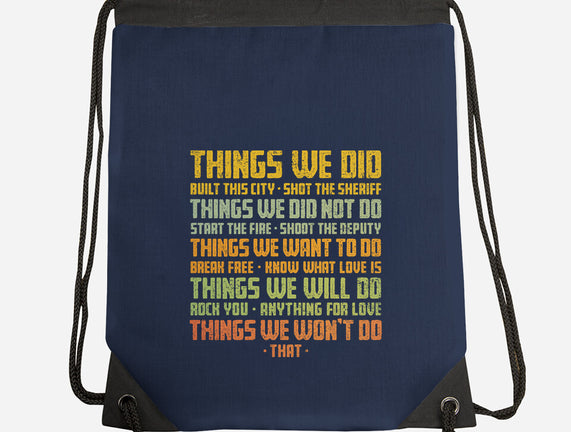 Things We Did