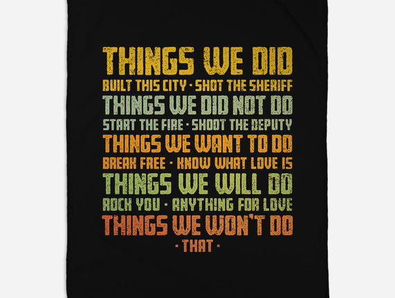 Things We Did
