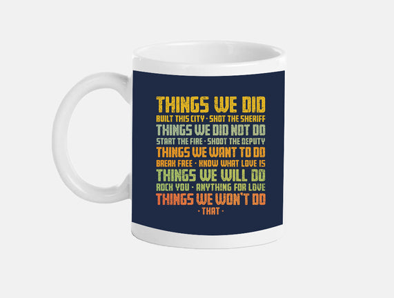 Things We Did