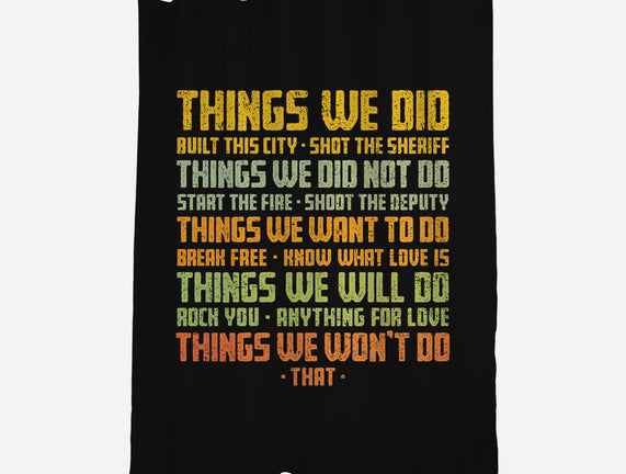 Things We Did