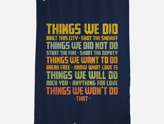Things We Did