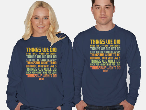 Things We Did