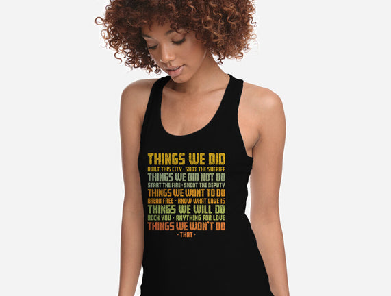 Things We Did