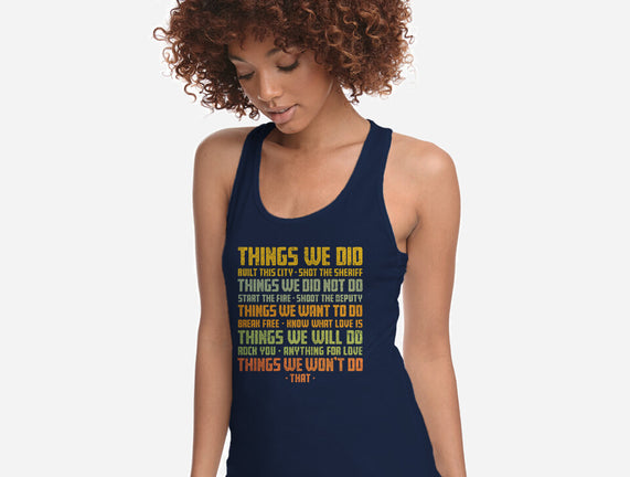 Things We Did
