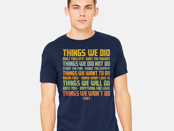 Things We Did