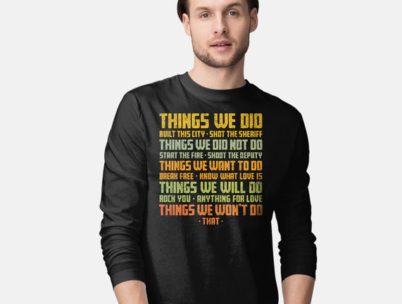 Things We Did