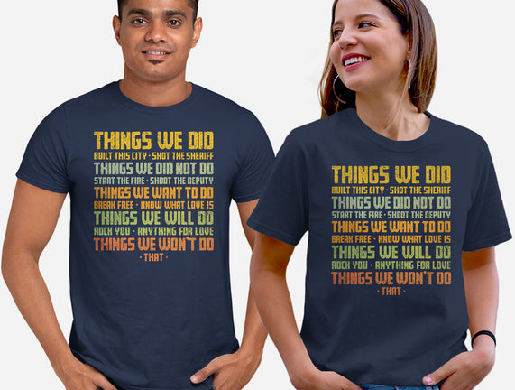 Things We Did