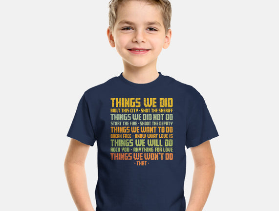 Things We Did