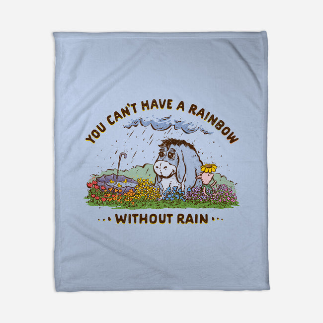 Rain And Rainbows-None-Fleece-Blanket-kg07
