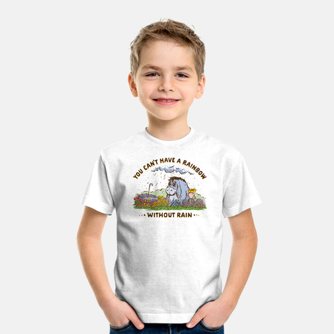 Rain And Rainbows-Youth-Basic-Tee-kg07