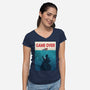 Ocean Attack-Womens-V-Neck-Tee-erion_designs