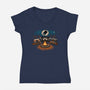 Analog Fears-Womens-V-Neck-Tee-NMdesign
