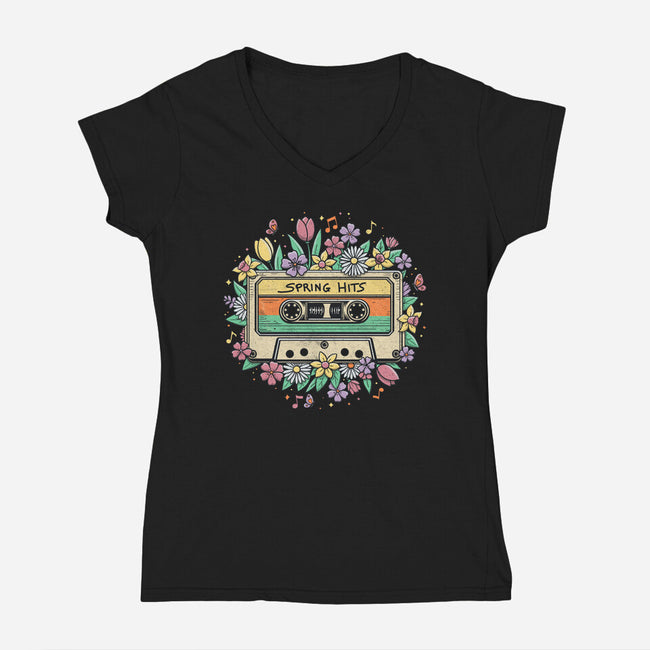 Spring Hits-Womens-V-Neck-Tee-NMdesign