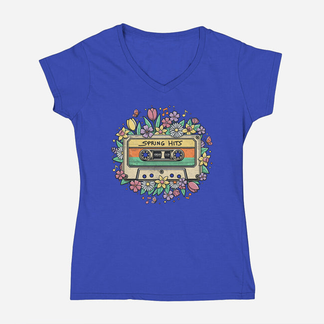 Spring Hits-Womens-V-Neck-Tee-NMdesign