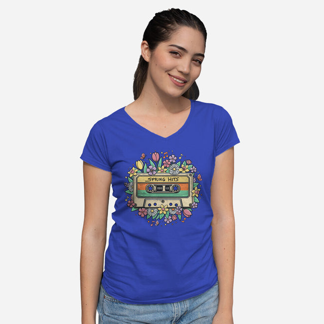 Spring Hits-Womens-V-Neck-Tee-NMdesign