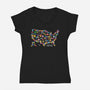 Retro Arcade USA-Womens-V-Neck-Tee-NMdesign
